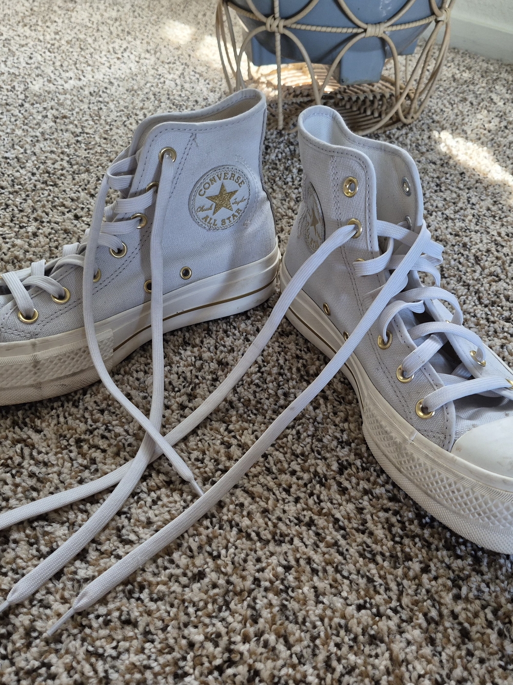 Light Blue Platform Converse